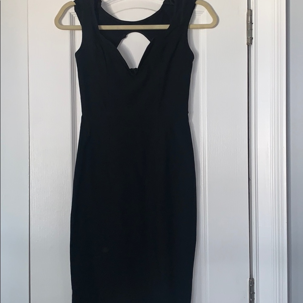 Black midi dress